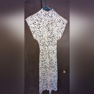 Vintage Zebra Print Dress